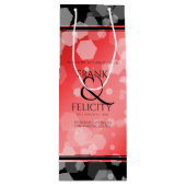 Sac Cadeau Pour Bouteille Élégant 40ème 80ème anniversaire de Ruby Mariage (Devant)