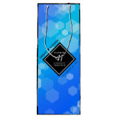 Sac Cadeau Pour Bouteille Élégant 41ème anniversaire Mariage de Topaz Bleu (Dos)