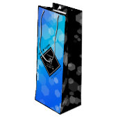 Sac Cadeau Pour Bouteille Élégant 41ème anniversaire Mariage de Topaz Bleu (Dos Angle)