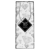 Sac Cadeau Pour Bouteille Élégant 60e anniversaire de Mariage de diamant (Dos)
