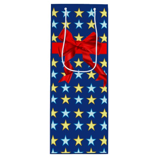 Sac Cadeau Pour Bouteille Elegant design with stars (Devant)