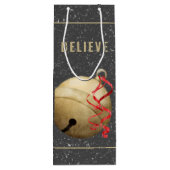 Sac Cadeau Pour Bouteille Élégant Jingle Bell, CROYEZ (Dos)