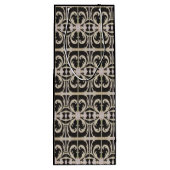 Sac Cadeau Pour Bouteille Élégant noir blanc (Dos)