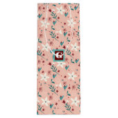 Sac Cadeau Pour Bouteille Élégant Pink Home froral (Dos)