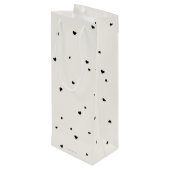 Sac Cadeau Pour Bouteille Élégant Script Police + Coeurs Saint-Valentin (Dos Angle)