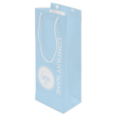 SAC CADEAU POUR BOUTEILLE ÉLÉGANTE MARQUE D'AFFAIRES NOM ET LOGO DE L'ENTREP (Dos Angle)