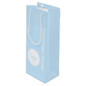 SAC CADEAU POUR BOUTEILLE ÉLÉGANTE MARQUE D'AFFAIRES NOM ET LOGO DE L'ENTREP (Devant Angle)