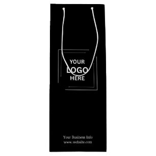 Sac Cadeau Pour Bouteille Entreprise d'entreprise Minimaliste Noir Personnal