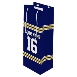 Sac Cadeau Pour Bouteille Équipe de stripes blanches de Jersey