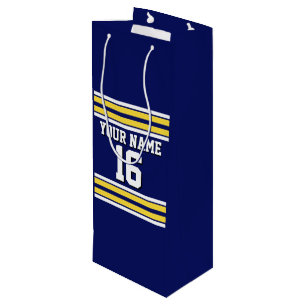 Sac Cadeau Pour Bouteille Équipe de stripes blanches de Jersey