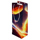 Sac Cadeau Pour Bouteille Espace d'eau de feu (Dos Angle)