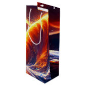 Sac Cadeau Pour Bouteille Espace d'eau de feu (Devant Angle)