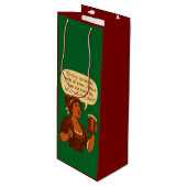 Sac Cadeau Pour Bouteille Esprit invisible du vin (Devant Angle)