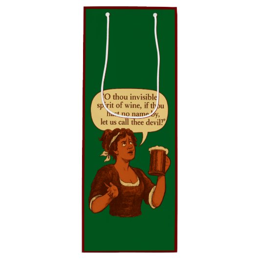 Sac Cadeau Pour Bouteille Esprit invisible du vin (Devant)