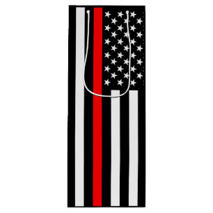 Sac Cadeau Pour Bouteille États-Unis Drapeau Le Thème de la Ligne Rouge Minc