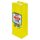 Sac Cadeau Pour Bouteille Étiquette de Noël nouveauté Gin (Dos Angle)