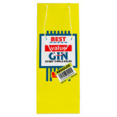 Sac Cadeau Pour Bouteille Étiquette de Noël nouveauté Gin (Dos)