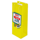 Sac Cadeau Pour Bouteille Étiquette de Noël nouveauté Gin (Devant Angle)