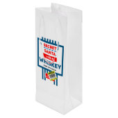Sac Cadeau Pour Bouteille Étiquette Whiskey de Noël (Dos Angle)