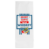 Sac Cadeau Pour Bouteille Étiquette Whiskey de Noël (Dos)