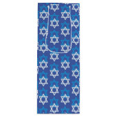 Sac Cadeau Pour Bouteille Étoile bleue/blanche de David Motif (Devant)