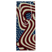 Sac Cadeau Pour Bouteille Étoiles et rayures Rouge Bleu américain drapeaux a (Dos)