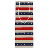 Sac Cadeau Pour Bouteille Étoiles patriotiques (Dos)