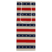 Sac Cadeau Pour Bouteille Étoiles patriotiques (Devant)