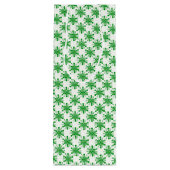 Sac Cadeau Pour Bouteille Étoiles vertes pointillées sur blanc (Dos)