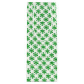 Sac Cadeau Pour Bouteille Étoiles vertes pointillées sur blanc (Devant)