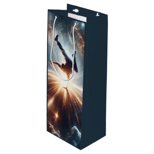 Sac Cadeau Pour Bouteille Explosion de rupture galactique dans l'espace prof (Devant Angle)