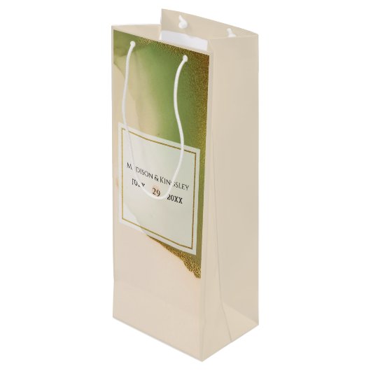 Sac Cadeau Pour Bouteille Fab Chartreuse 🤵 audacieux et élégant Mariage bud (Dos Angle)