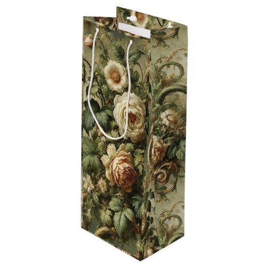 Sac Cadeau Pour Bouteille Fade to Grace - gothique baroque (Devant Angle)