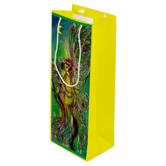 SAC CADEAU POUR BOUTEILLE FAIRY EN VERT (Devant Angle)