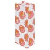 Sac Cadeau Pour Bouteille Faisée de gerbera orange (Dos Angle)