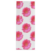 Sac Cadeau Pour Bouteille Faisée de gerbera rose (Devant)
