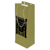 Sac Cadeau Pour Bouteille Félicitations de danse moderne (Dos Angle)