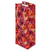 Sac Cadeau Pour Bouteille Félicitations Fleurs Aquarelles Lumineuses (Dos Angle)