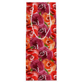 Sac Cadeau Pour Bouteille Félicitations Fleurs Aquarelles Lumineuses (Dos)