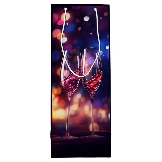 Sac Cadeau Pour Bouteille Félicitations pour le Toasting Wine Glass (Dos)