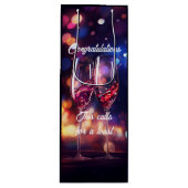 Sac Cadeau Pour Bouteille Félicitations pour le Toasting Wine Glass (Devant)