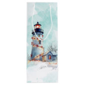 Sac Cadeau Pour Bouteille Fête côtière de phare Noël (Dos)