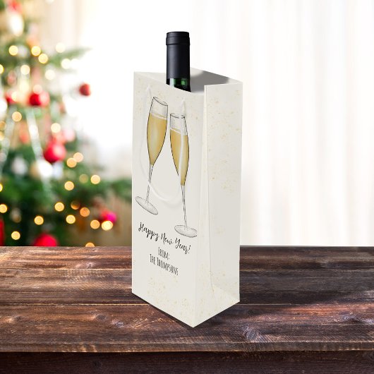 Sac Cadeau Pour Bouteille Fête de la nouvelle année Whimsical mignon Champag