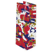 Sac Cadeau Pour Bouteille Fête de l'Indépendance Camouflage Votre nom Person (Dos Angle)