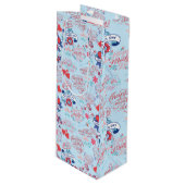 Sac Cadeau Pour Bouteille Fête des mères BG 02 LBlue BG (Devant Angle)