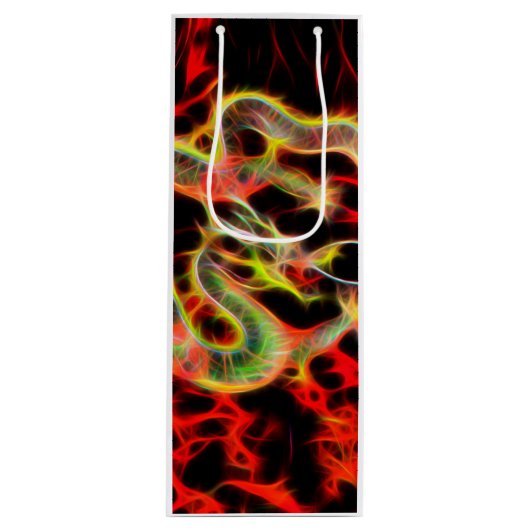 Sac Cadeau Pour Bouteille Feu de dragon incroyable sur Lucky Energy (Devant)