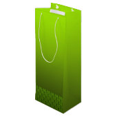 Sac Cadeau Pour Bouteille Feuillage vert (Dos Angle)