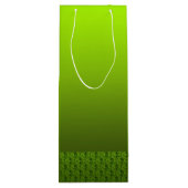 Sac Cadeau Pour Bouteille Feuillage vert (Dos)