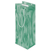 Sac Cadeau Pour Bouteille Feuillage vert menthe (Dos Angle)