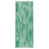 Sac Cadeau Pour Bouteille Feuillage vert menthe (Dos)